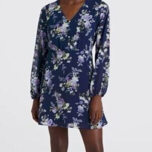 Mason & Belle Mallorca Blouson Sleeve Dress navy size Small Stitch Fix‎ Nwt
